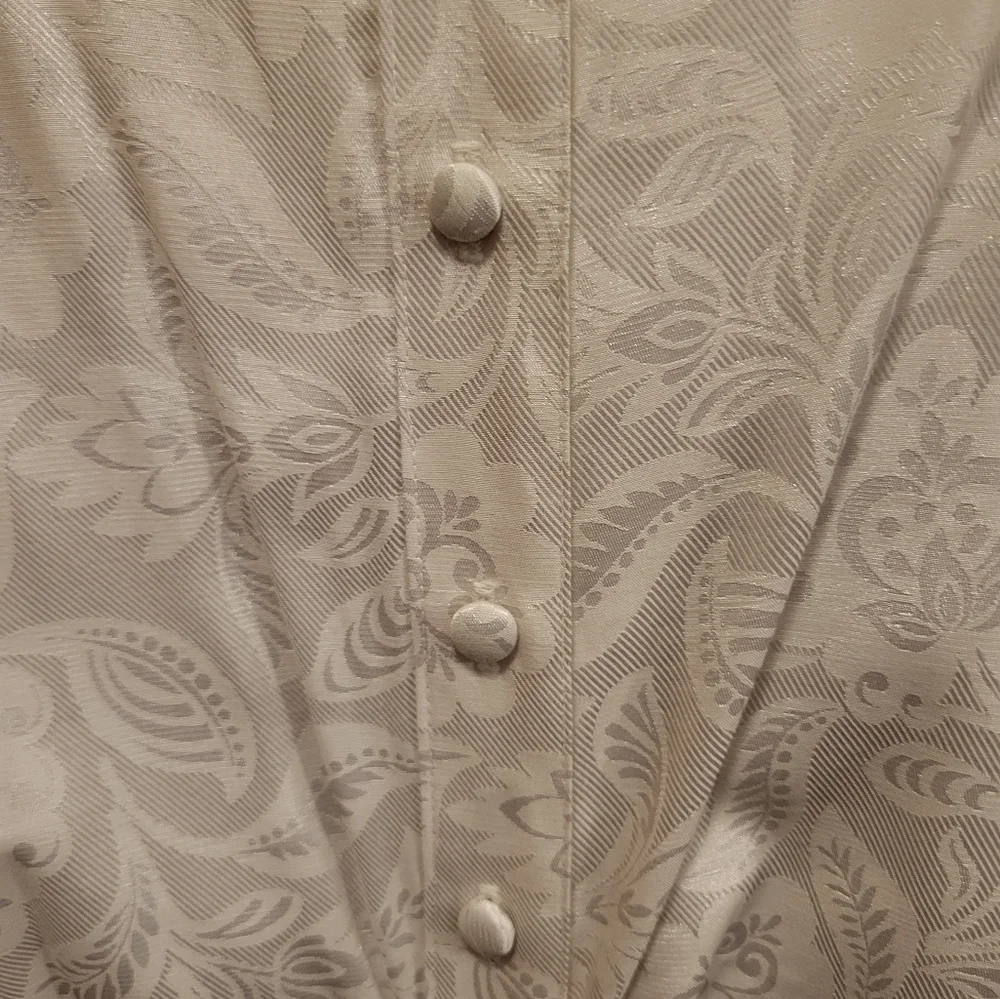 Vintage (80s/90s?) Jonathan Martin White Jacquard Dress - Picture 5 of 5